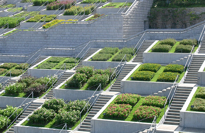 Yumebutai, exterior, Tadao Ando