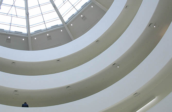 Guggenheim Museum, interior, Frank Lloyd Wright