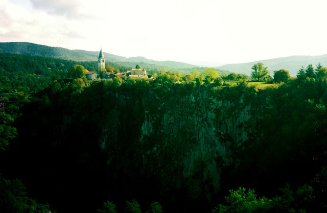 View close to caves of Socjan